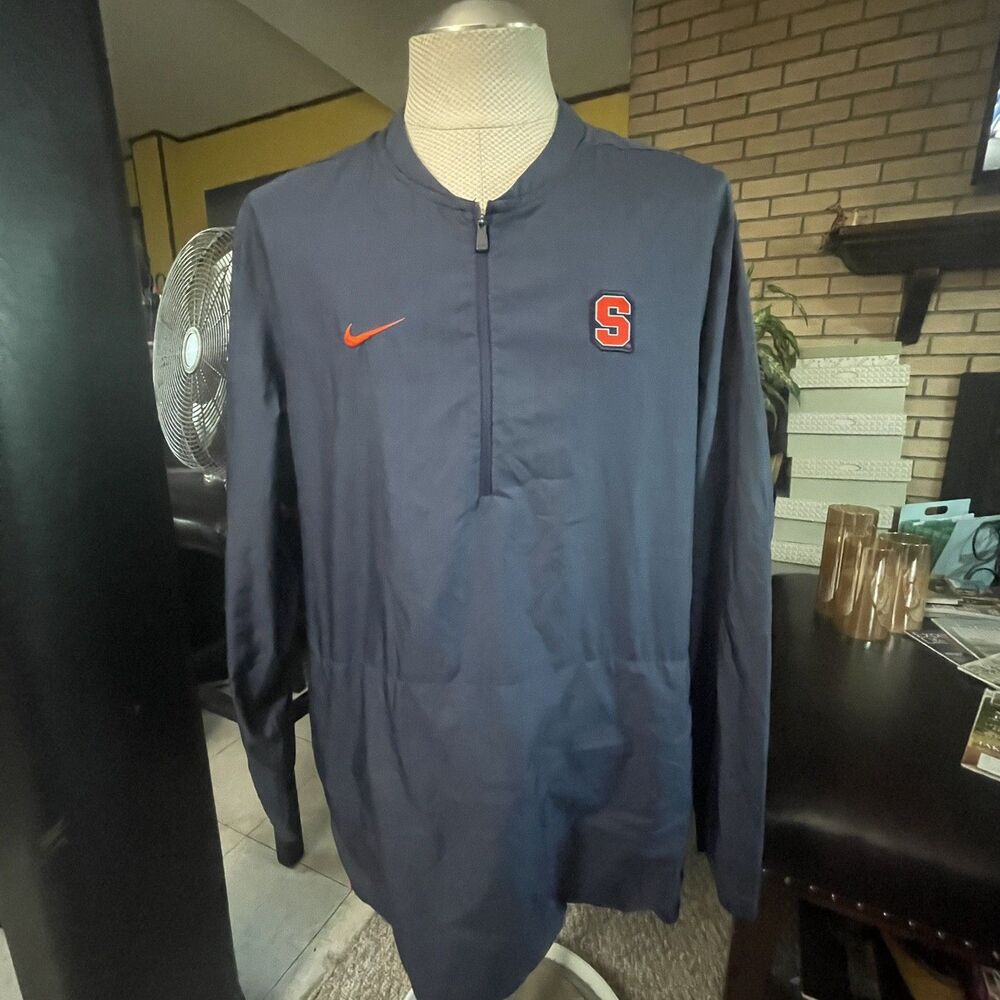 Syracuse Orange Jacket X-Large Nike Windbreaker Repel On-Field Pullover 1/4 Zip